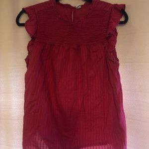 Women's Flutter Cap Sleeve Blouse